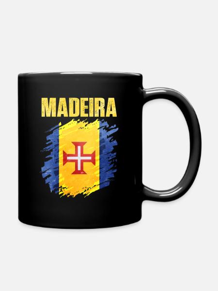 Madeira Flag Inspired Artistic Design - Tasse einfarbig - Schwarz