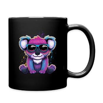 Australien Bambusfresser Beuteltier Koala - Tasse einfarbig - Schwarz - Rechts