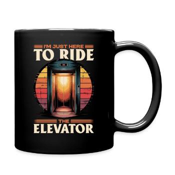 Elevator toddler & kids - Full Colour Mug - black - Right