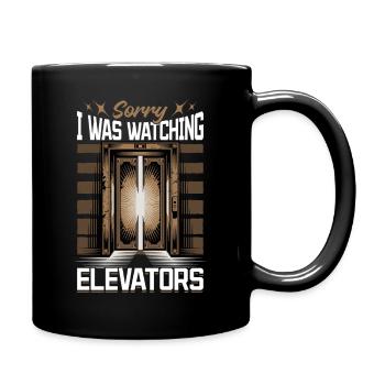 Elevator toddler & kids - Full Colour Mug - black - Right