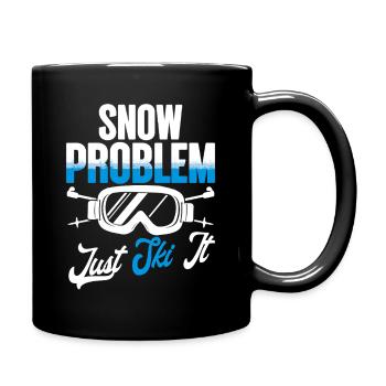 Ski Skier Wintersport Snow Problem - Full Colour Mug - black - Right