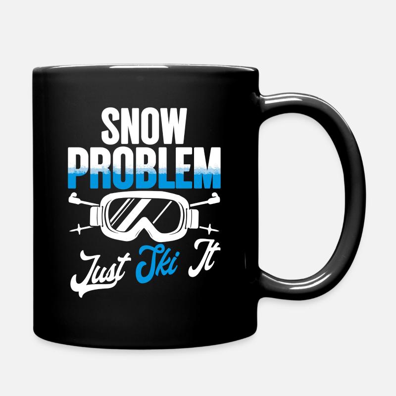 Ski Skifahrer Wintersport Snow problem - Tasse einfarbig - Schwarz