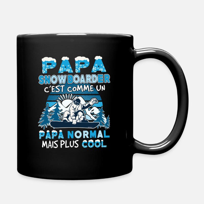 Papa Snowboarder - Tasse einfarbig - Schwarz