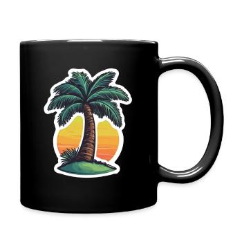 Palm tree - Full Colour Mug - black - Right