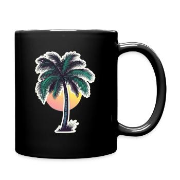Palm tree - Full Colour Mug - black - Right