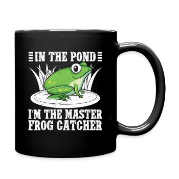 Master Frog Catcher Cartoon Design - Full Colour Mug - black - Right