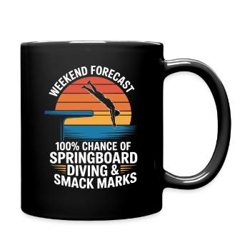 Diving diving board - Full Colour Mug - black - Right
