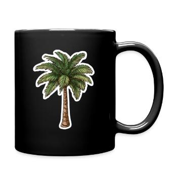 Palm tree - Full Colour Mug - black - Right