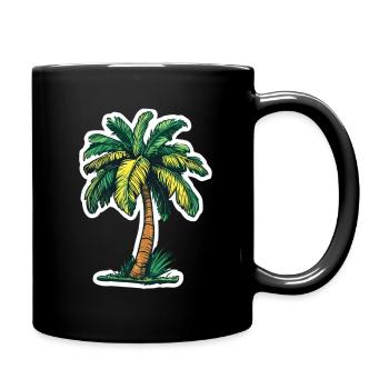 Palm tree - Full Colour Mug - black - Right