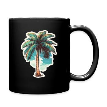Palm tree - Full Colour Mug - black - Right
