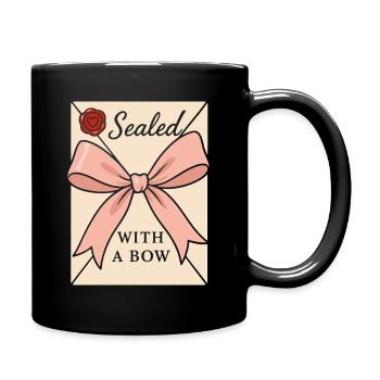 Coquette esthétique noeud motif girly pastel - Mug uni - noir - Droite