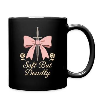 Coquette esthétique noeud motif girly pastel - Mug uni - noir - Droite