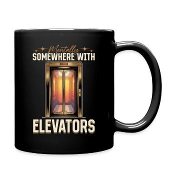 Elevator toddler & kids - Full Colour Mug - black - Right