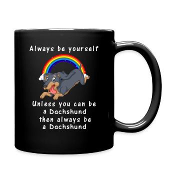 Teckel - Mug uni - noir - Droite