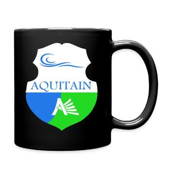 Wappen von Aquitanien - Tasse einfarbig - Schwarz - Rechts