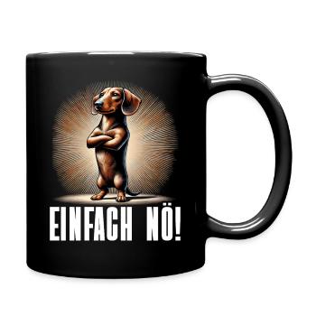 Simply Nope Dachshund Dog Dog Breed - Full Colour Mug - black - Right