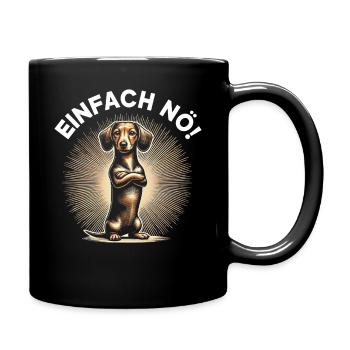Simply Nope Dachshund Dog Dog Breed - Full Colour Mug - black - Right