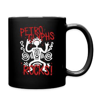 Pétroglyphes Pétroglyphes Pictogrammes - Mug uni - noir - Droite