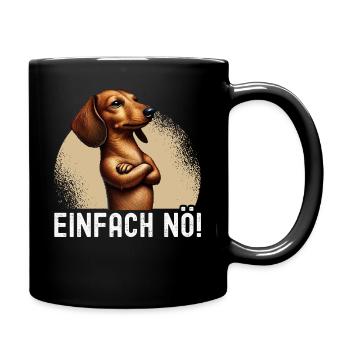 Simply Nope Dachshund Dog Dog Breed - Full Colour Mug - black - Right