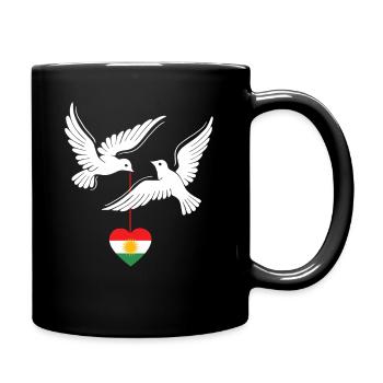 Kurdistan Kurds with Kurdish flag - Full Colour Mug - black - Right