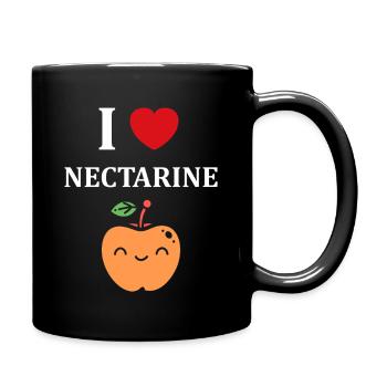 Clothing with Lemon and Nectarine pattern - Full Colour Mug - black - Right