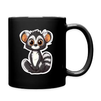 lémurien - Mug uni - noir - Droite
