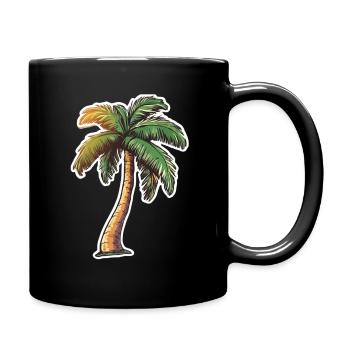 Palm tree - Full Colour Mug - black - Right