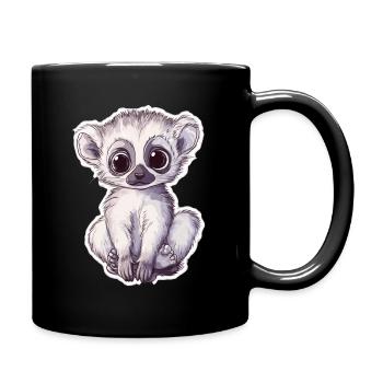 lemur - Full Colour Mug - black - Right