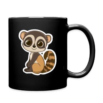 lémurien - Mug uni - noir - Droite