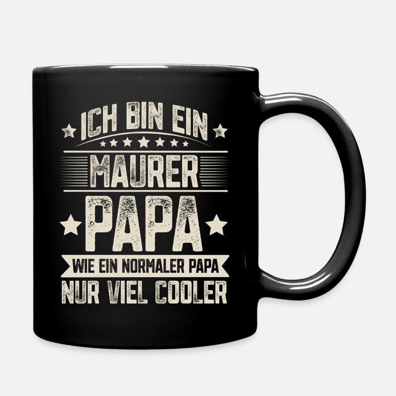 Maurer Papa - Tasse einfarbig - Schwarz
