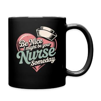 Nurse Heart Nurse Nurse - Full Colour Mug - black - Right