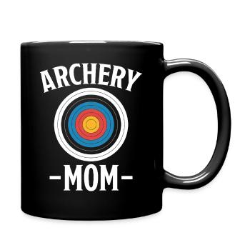 Bogenschießen Spruch Mutter Bogenschießen Geschenk - Tasse einfarbig - Schwarz - Rechts