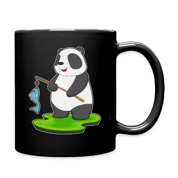 Pêche au panda baudroie - Mug uni - noir - Droite