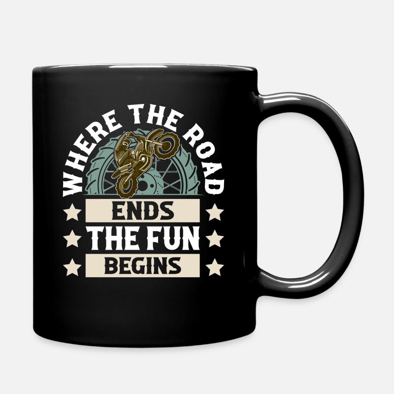Motocross - Tasse einfarbig - Schwarz