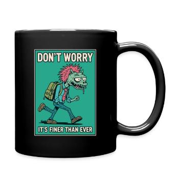 Marcheur de zombies humoristique - Mug uni - noir - Droite