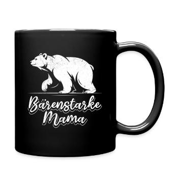 Werdende Mutter BÄRENMAMA Bald Mama Lustiges - Tasse einfarbig - Schwarz - Rechts