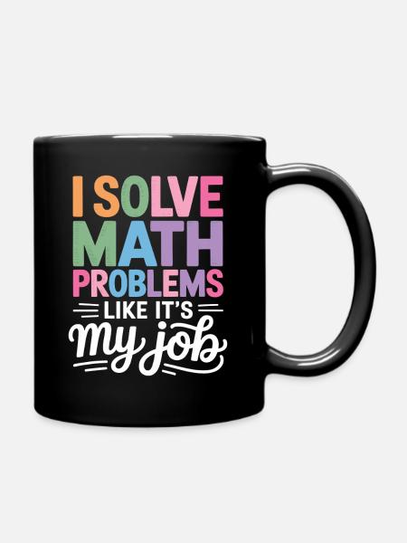Je résous les problèmes de mathématiques comme un pro - - Mug uni - noir