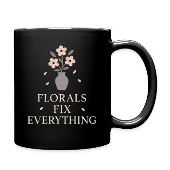 Hochzeitsflorist Blumendesigner -crew Bouquet - Tasse einfarbig - Schwarz - Rechts