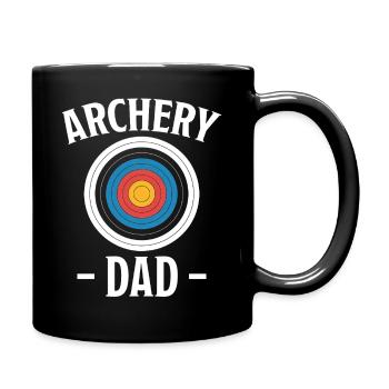 Archery saying dad archery gift - Full Colour Mug - black - Right