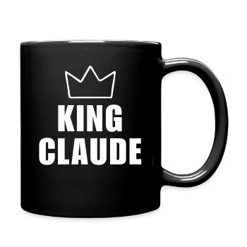 T-shirt pour homme avec le nom de Claude King Crown pour la fête des pères - Mug uni - noir - Droite
