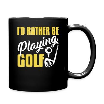 Always Choose Playing Golf Funny Quote - Full Colour Mug - black - Right