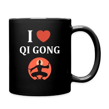 Truly Zen Qigong qi gong - Full Colour Mug - black - Right