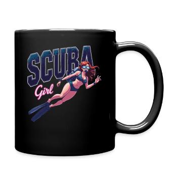 Scuba Girl Design - Full Colour Mug - black - Right