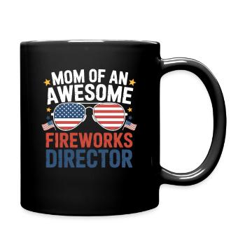Mom Of An Awesome Fireworks Director 4th Of July - Full Colour Mug - black - Right