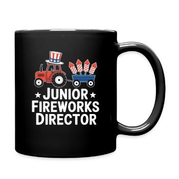 Junior Fireworks Director 4th Of July - Tasse einfarbig - Schwarz - Rechts