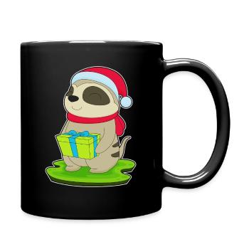 Meerkat Christmas Christmas Hat - Full Colour Mug - black - Right