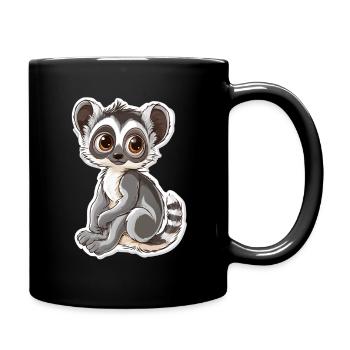 lémurien - Mug uni - noir - Droite
