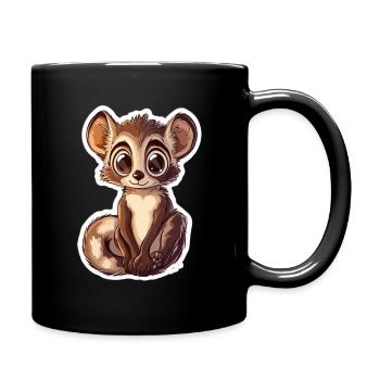 lemur - Full Colour Mug - black - Right