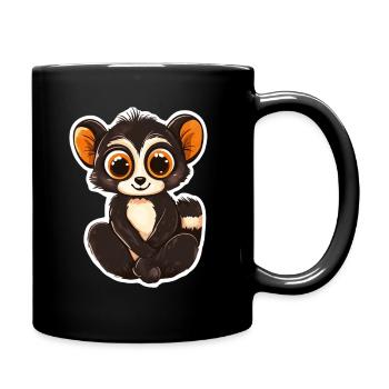 lemur - Full Colour Mug - black - Right