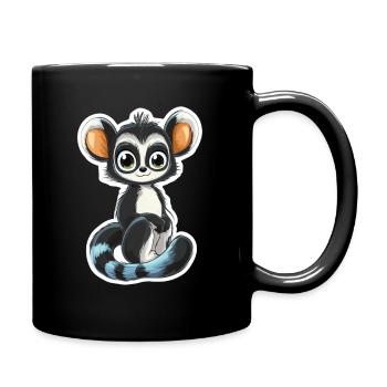 lémurien - Mug uni - noir - Droite